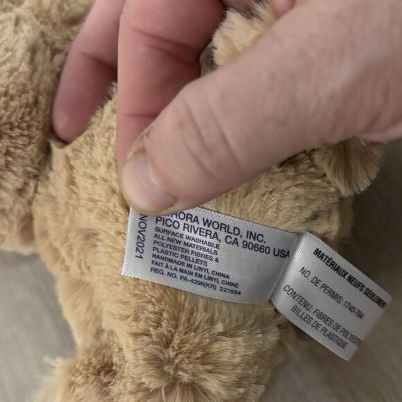 Aurora St. Patrick's Day Golden Lab Stuffed Lucky Shamrock Silky Plush 6" Plus - Picture 3 of 6